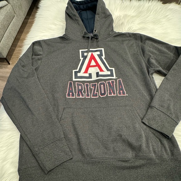 University of Arizona Wildcats Gray Hooded Sweatshirt Hoodie Men's Medium - Picture 2 of 14